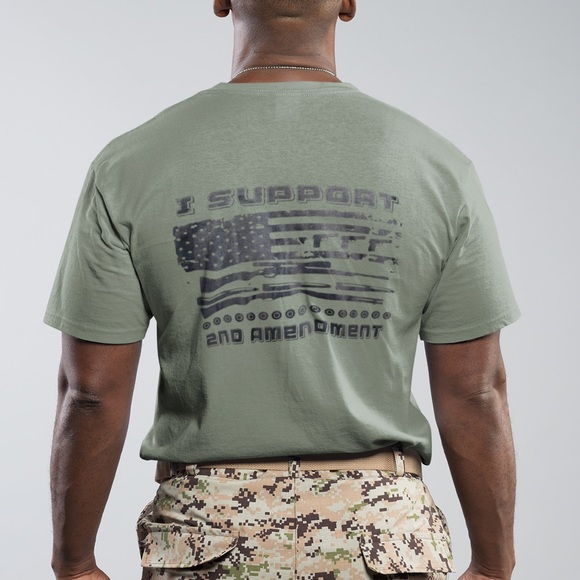 Support 2nd Amendment Handmade Sublimated Graphic Tee - Picture 8 of 9